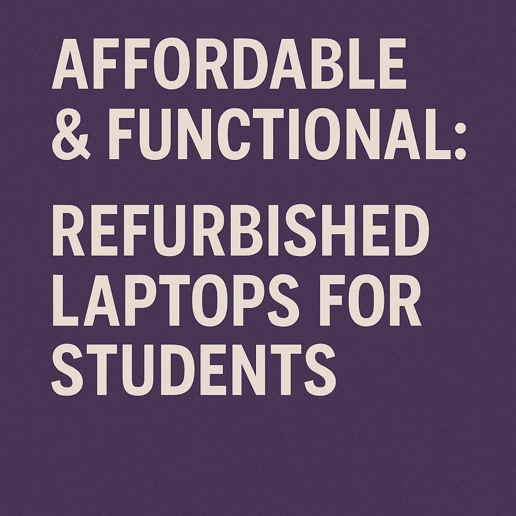 Affordable & Functional: Refurbished Laptops for Students